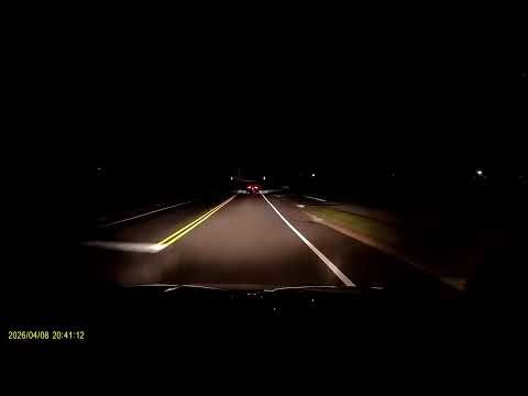 Reckless Driver Nearly Collides With Oncoming Traffic at Night - 1815145