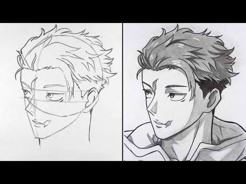 How to draw Itadori Yuuji modulo | easy drawing for beginners