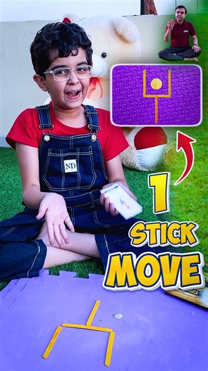 Move 2 Sticks to keep coin 🪙 Out of the box 🤓 #neonschool #matchstickpuzzle #puzzlechallenge