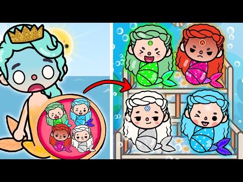 4 Elemental Mermaids: Fire, Ice, Water, nature | Toca Life Story | Toca Boca