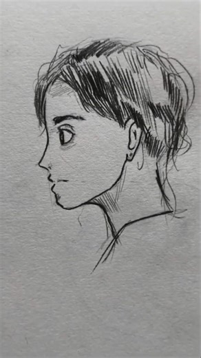 “Easy Side Face Drawing” ❤️‍🔥 #sketch #art