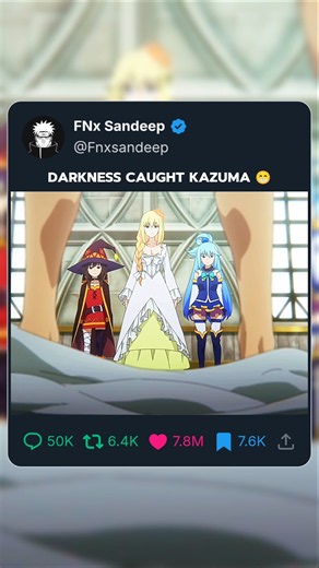 Darkness Caught Kazuma 😁#konosuba