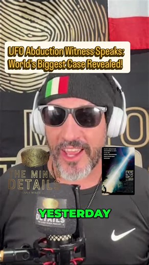 Danny Minor on Instagram: "UFO Abduction Witness Speaks: World’s Biggest Case Revealed!. #theminordetailspodcast #dannyminorlive #dannyminorfans #newsupdate #ufo #ufosighting"