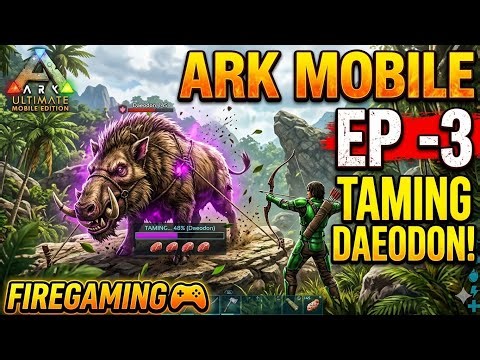 ARK ULTIMATE MOBILE EDITION GAMEPLAY TAMING DAEODON VIDEO IN TAMIL 💯💯💯🐗🐗
