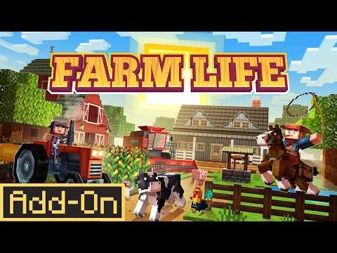 FARM LIFE ADD-ON Adds 53+ Crops, 36+ Animals and Tractors to Minecraft Bedrock