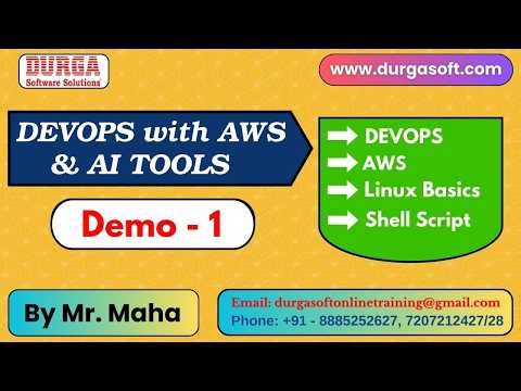 DEVOPS with AWS & AI TOOLS tutorials || Demo - 1 || by Mr. Maha On 30-03-2026 @7AM (IST)