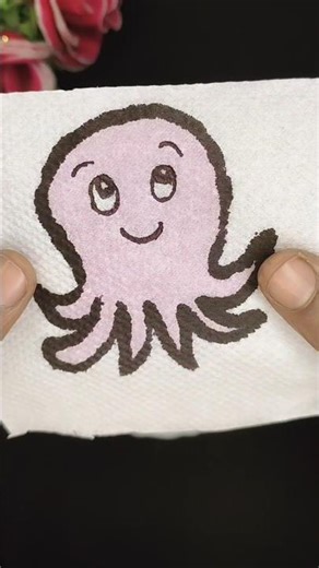 Tissue paper draw jellyfish for kids activity art and craft #shorts #craft #easycraftswithsabbo