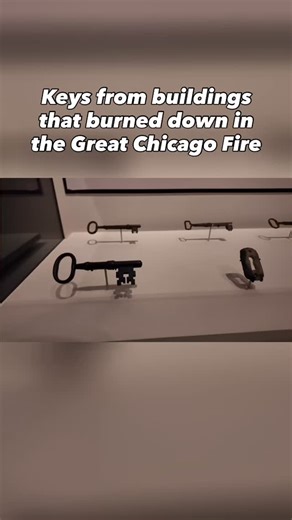 Keys from buildings that burned down in the Great Chicago Fire on display at the Chicago History Museum #chicago #history | Freyzel Productions