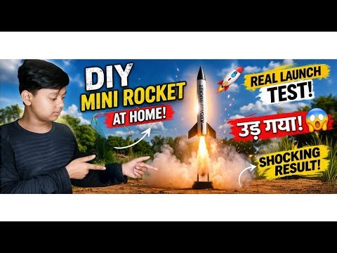💥Mini Rocket Launch Experiment 🚀 | DIY Rocket at Home (Real Test)