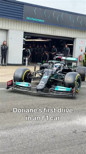 The moment @DorianePin has always dreamed of ❤️ As she becomes the first female to ever drive a Mercedes F1 car.