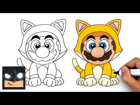 How to Draw Cat Mario | Super Mario