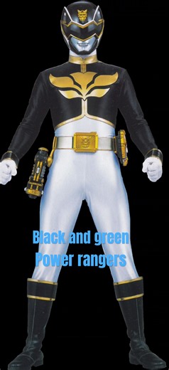 Evolution of all black and green power rangers without time force black