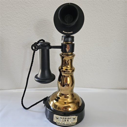 Vintage Jimmy Beam Candlestick Telephone Decanter - Etsy