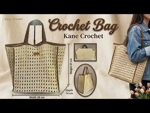 CROCHET BAG 💖 Easy Crochet Mesh Tote Bag Tutorial | DIY Everyday Market Bag
