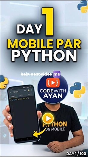 Run First Python Code on Mobile! 📱🐍 #shorts #python #coding #tech #lofi