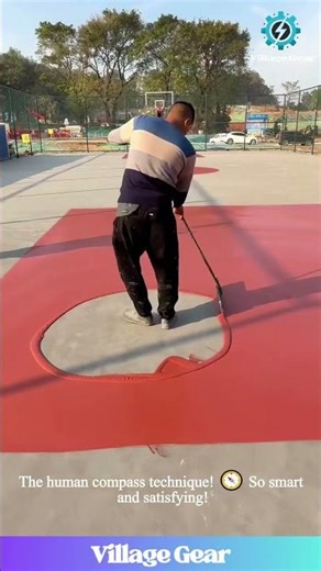 This is The SECRET to a PERFECT Basketball Court! 🤯 Watch This GENIUS "Human Compass" Technique!