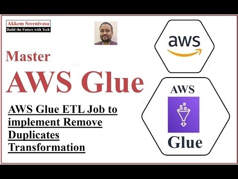 Master AWS Glue Part 10, AWS Glue ETL Job to implement Remove Duplicates Transformation, aws, amazon