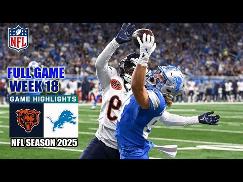 Chicago Bears Vs. Detroit Lions Full Game Highlights | NFL Week 18 - 2026