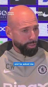 Willy Caballero explains Enzo Maresca's absence in Wednesday's presser 👀 #StanSportAU #PremierLeague