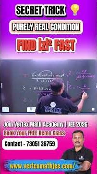 JEE Advanced 2022 | Complex Numbers | Real Condition Problem | Find |z|²