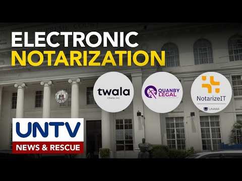 Electronic notarization, operational na sa buong Pilipinas