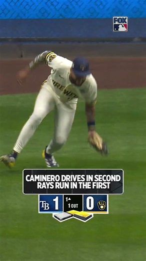Junior Caminero wins the 9-pitch battle and drives in the 2nd run of the inning for the Rays!