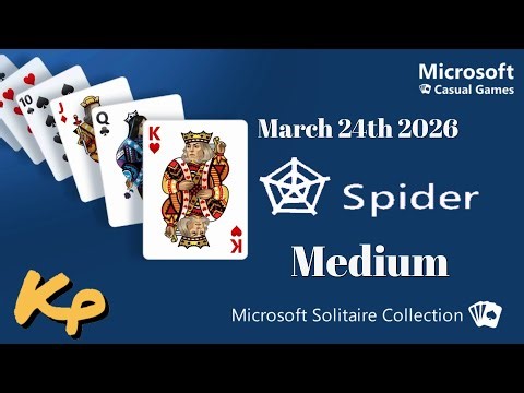 Microsoft Solitaire Collection - Daily Challenge - Klondike Medium - March 24th 2026 - 2026-03-24