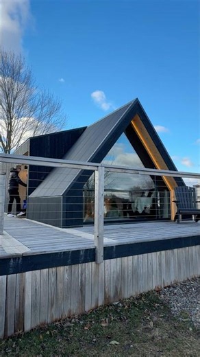 Touring a 400 sq ft Prefab Cottage with an A-Frame front! #hometour