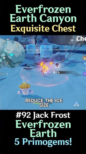 Jack Frost Ice Challenge in Everfrozen Earth Canyon | #genshinimpact