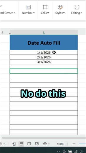 How to date autofill. #excel #excelformula #exceltips #spreadsheets #tips #exceltricks