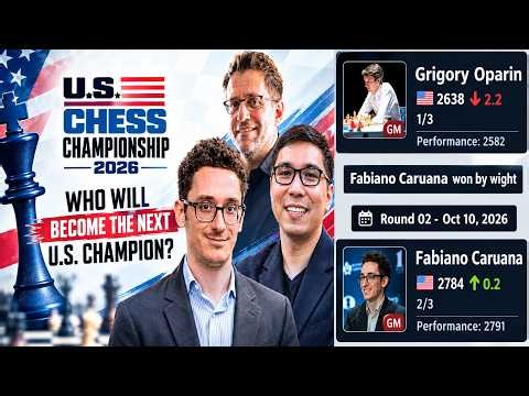 Fabiano Caruana vs Grigory Oparin | ROUND 2 — Caruana Wins by Knight! ♞🔥