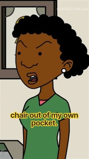 Classic Caillou Glues The Principal To His Office Chair/Grounded #shorts