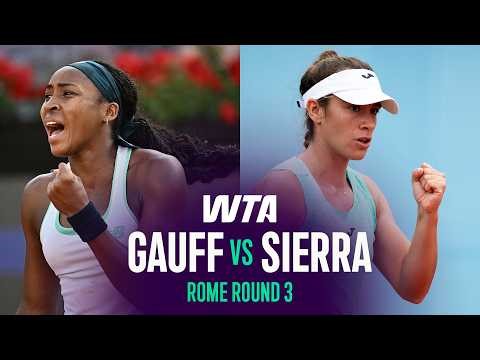 Coco Gauff vs. Solana Sierra | 2026 Rome Round 3 | WTA Match Highlights