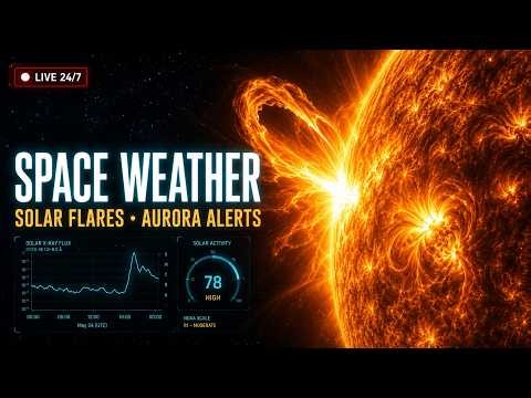🔴 LIVE Space Weather Station 24/7 — Solar Flares, Aurora Forecast & Real-Time Sun Views (NASA SDO)
