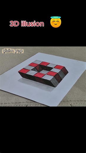 3d drawing illusion #shorts #3d #drawing