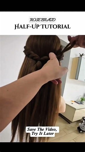 How to Create Rose Braids-Elegant Half-Up Hair Tutorial #rosebraid #flowerbraid #halfuphairstyle