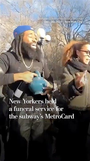 New Yorkers held a funeral service for the MetroCard