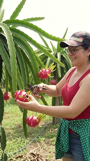 Fresh Tropical Harvest: Picking Papaya & Dragon Fruit