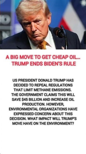 Trump Ends Biden-Era Rule in Major Move for Cheaper Oil! 🇺🇸🛢️ #Shorts