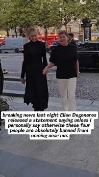 Ellen DeGeneres’ Shocking Statement: Who Is Banned From Seeing Her?#shorts