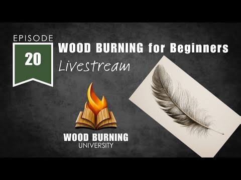 Wood Burning for Beginners #20: Feather Study