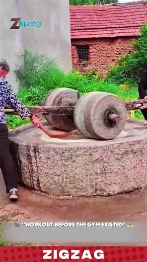 Traditional Stone Mill Tool for Healthy Grain Flour in Rural Areas