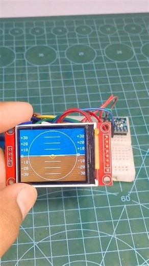 Artificial Horizon display using MPU6050 & TFT display with Arduino #artificialhorizon