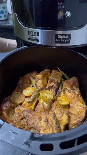 Air fried roasted fish #viralshort #airfryerrecipes #airfryerfish #fishrecipe #roastedfish