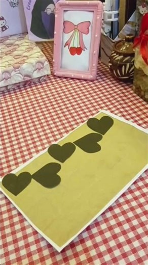 Diy aesthetic card 🌷 #aestheticcraft #craft #diy #shorts