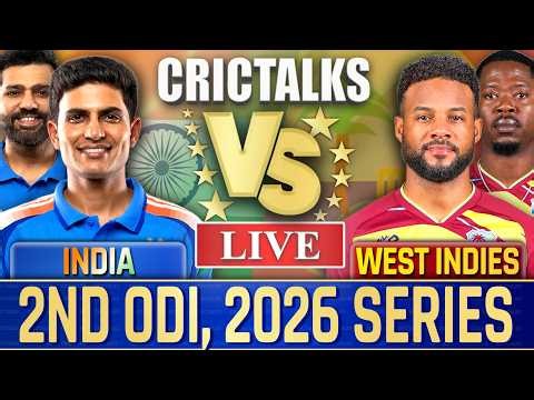 🔴 Live: IND vs WI, 2nd ODI, 2026 Series Live Cricket Match Today, Live Score Commentary 25 Ov