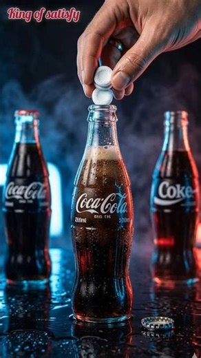 Coke vs Mentos Explosion 😱 | 1 Bottles Extreme Fizzy Reaction Experiment #shorts#viral #satisfying