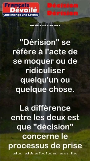 Décision et Dérision #shorts (Une Lettre)