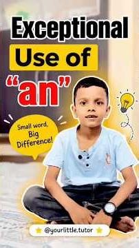 Exceptional use of 'an'. #yourlittletutor #grammar