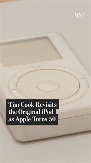 Tim Cook Revisits the Original iPod as Apple Turns 50